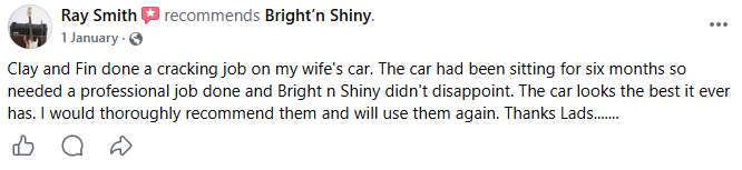Facebook recommendation from Ray Smith